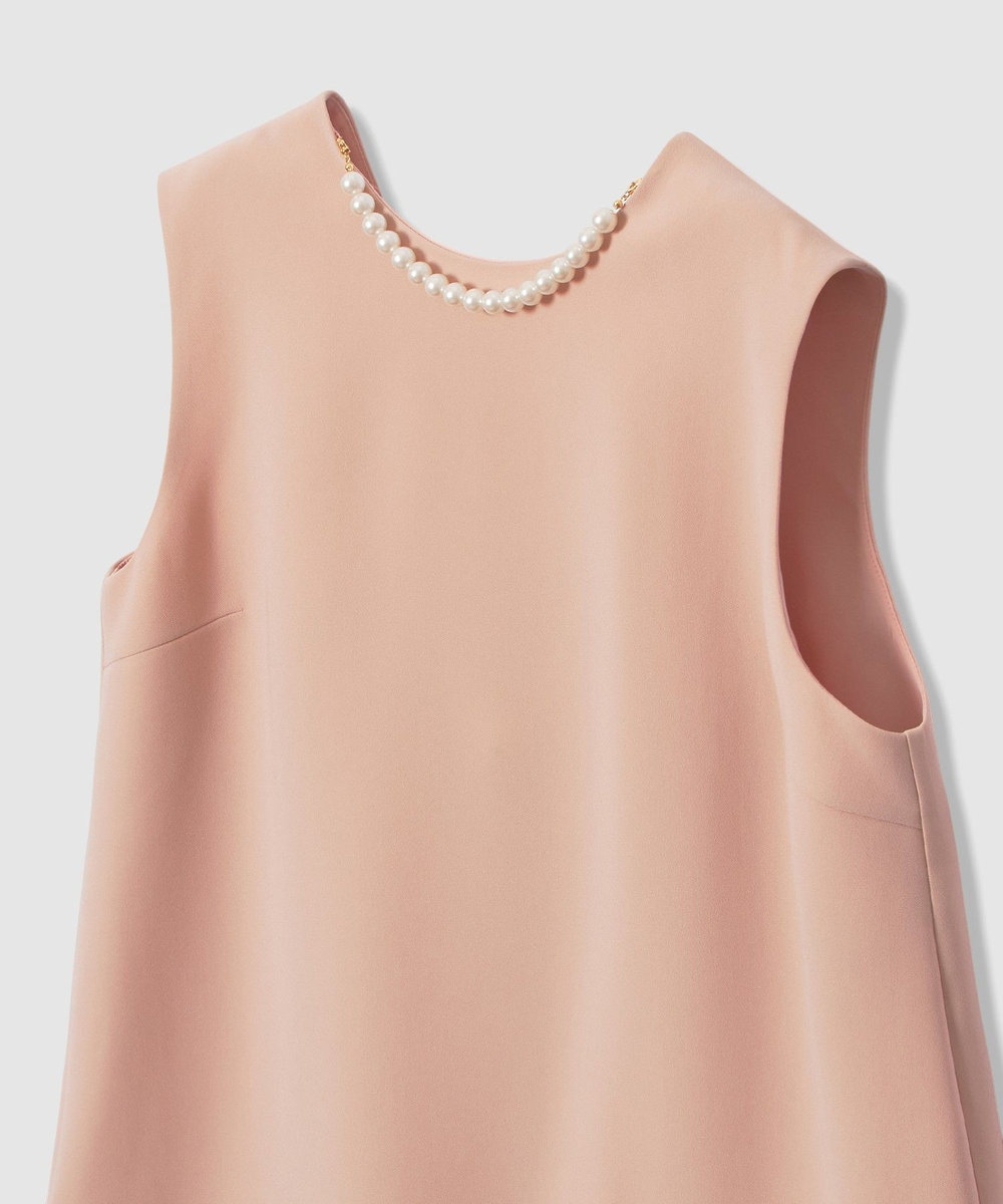 LOULOU WILLOUGHBY 【LOULOU WILLOUGHBY】パールネックレス付きフリルブラウス ピンク (41)