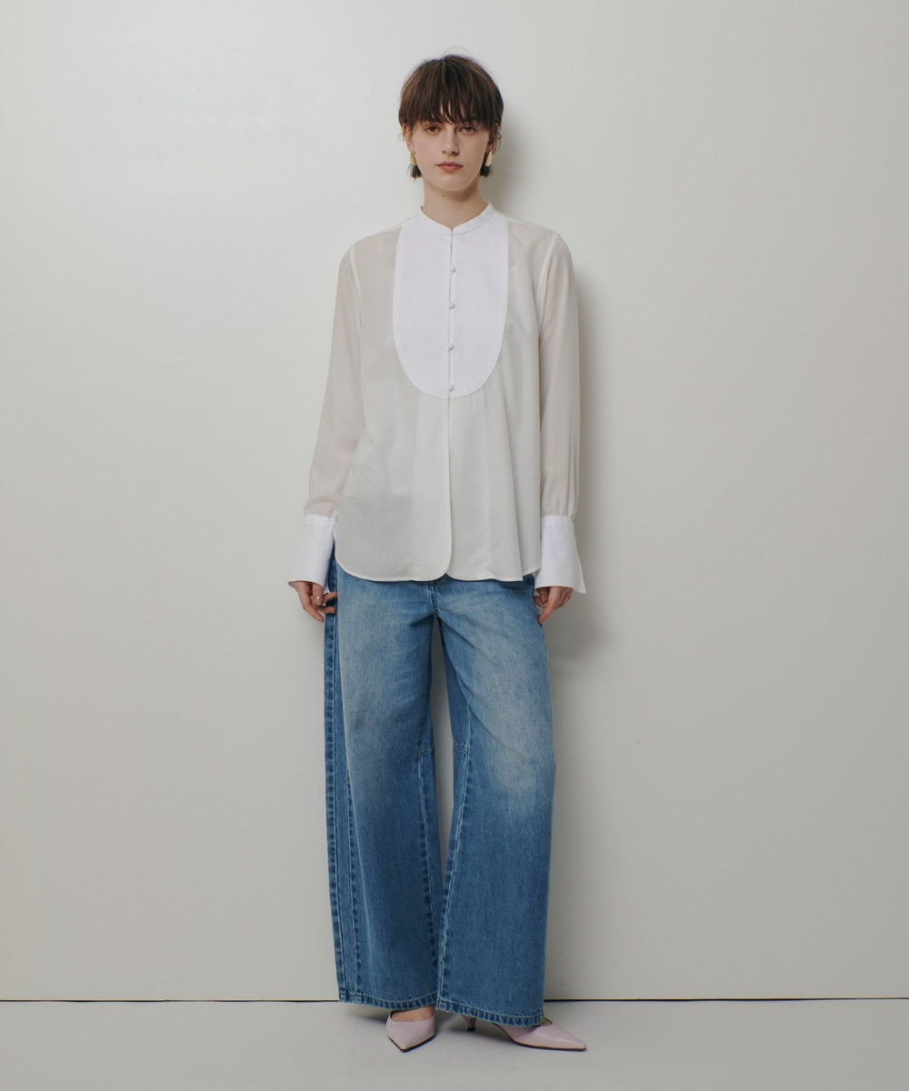 allureville ボイルブザムシャツ ホワイト (01)