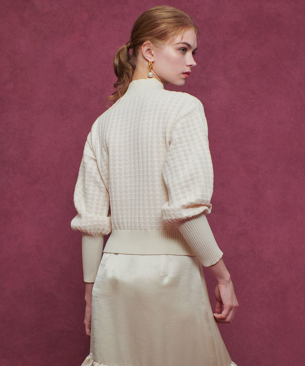 LOULOU WILLOUGHBY 【LOULOU WILLOUGHBY】ロングリブカフスモールプルオーバー アイボリー (04)