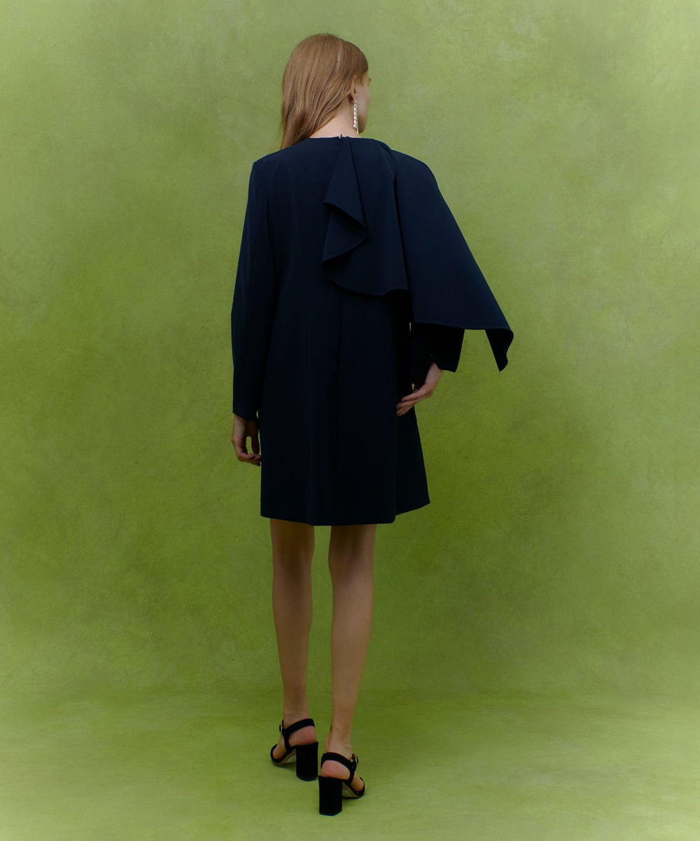 LOULOU WILLOUGHBY 【LOULOU WILLOUGHBY】2WAYケープワンピース ネイビー (65)