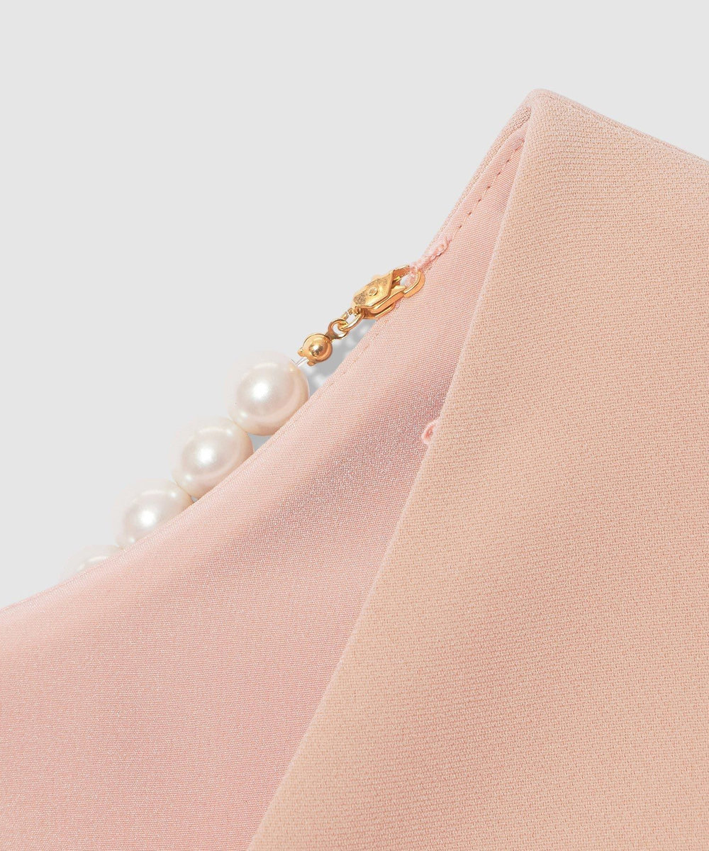 LOULOU WILLOUGHBY 【LOULOU WILLOUGHBY】パールネックレス付きフリルブラウス ピンク (41)