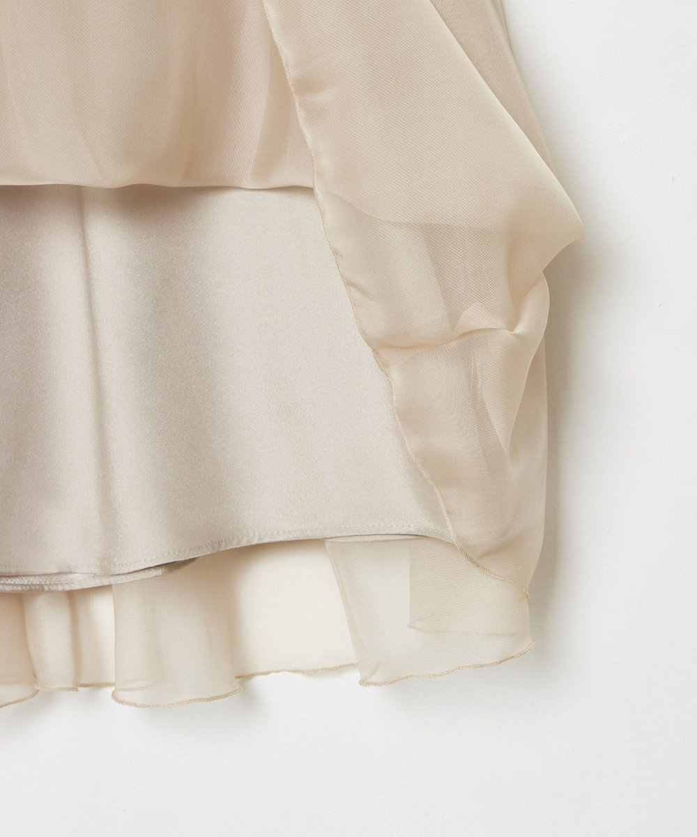 allureville シアーランダムプリーツスカート ベージュ (11)