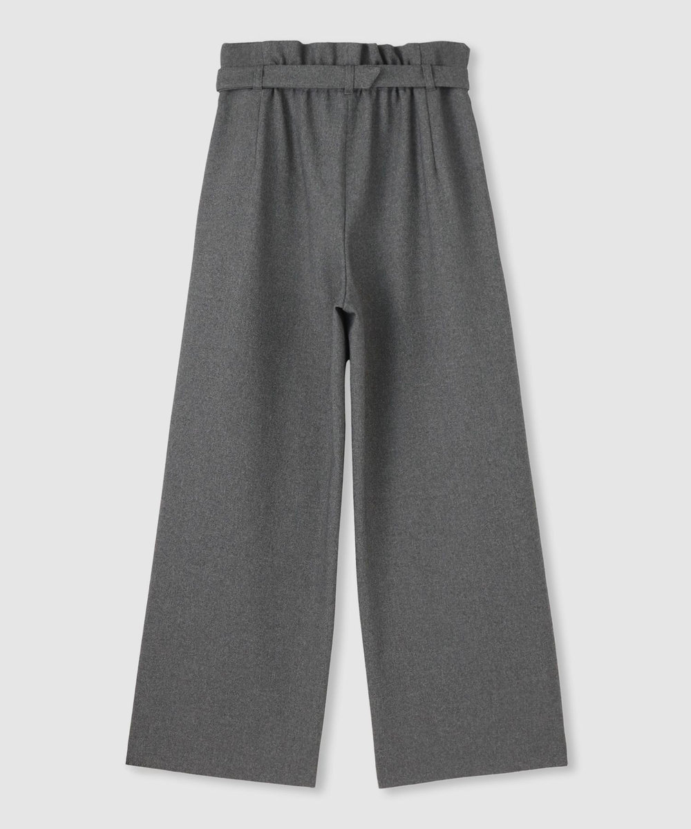 allureville ウールライクフランネルヨークレスパンツ グレー (92)