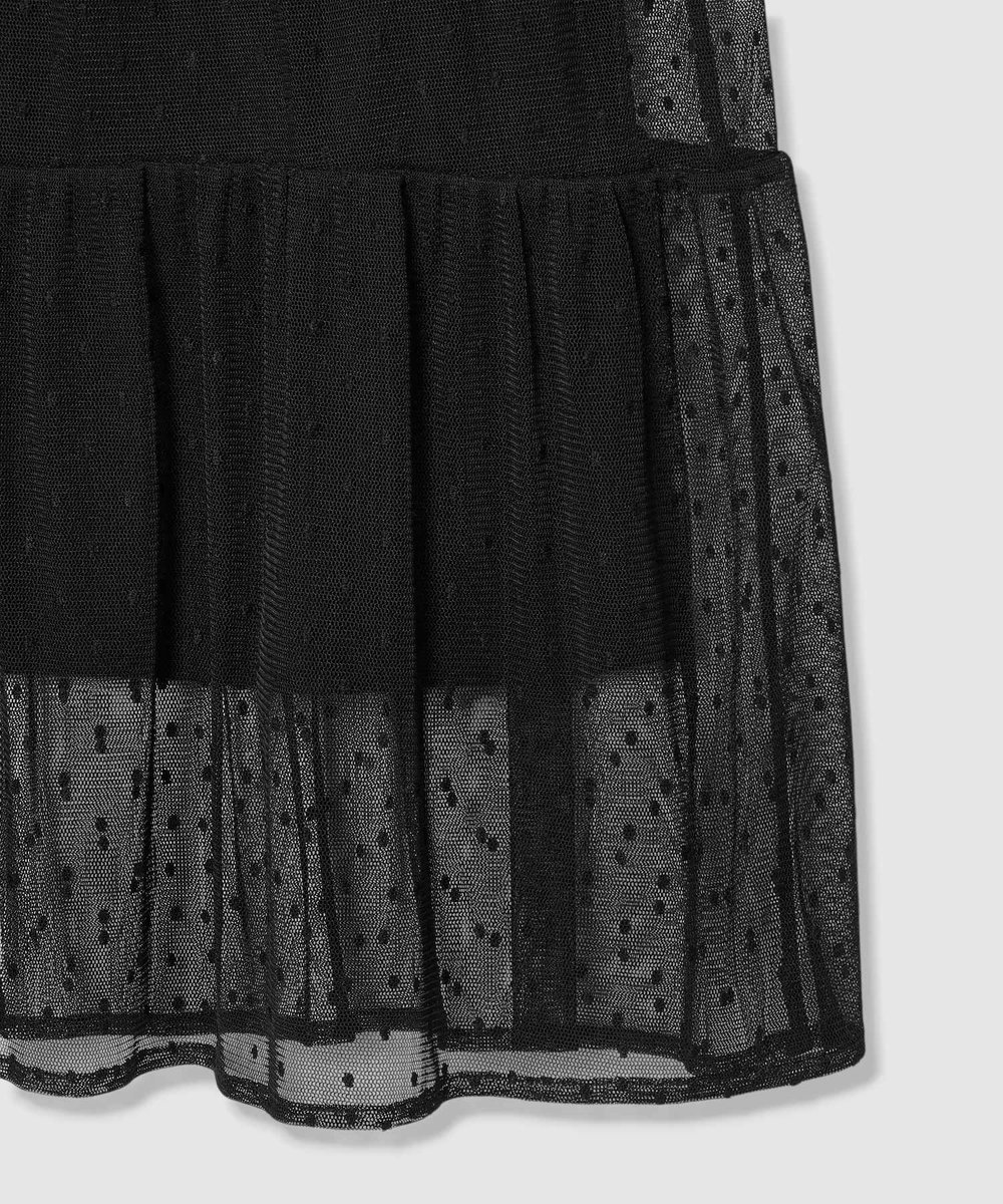 allureville ドットチュールレイヤーT ブラック (95)