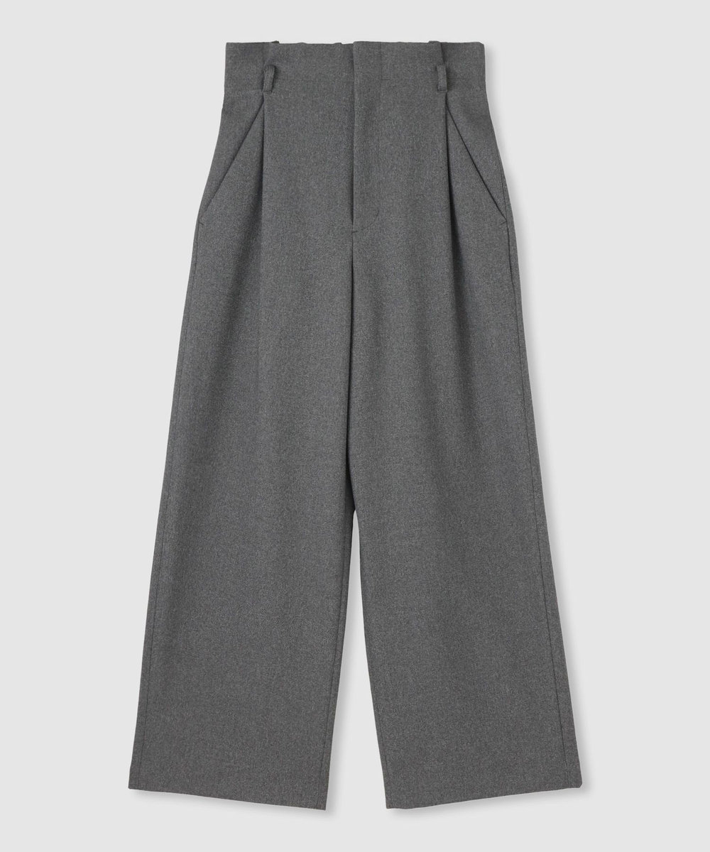 allureville ウールライクフランネルヨークレスパンツ グレー (92)