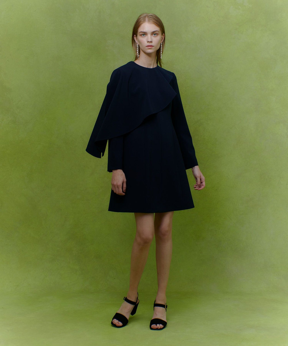 LOULOU WILLOUGHBY 【LOULOU WILLOUGHBY】2WAYケープワンピース ネイビー (65)
