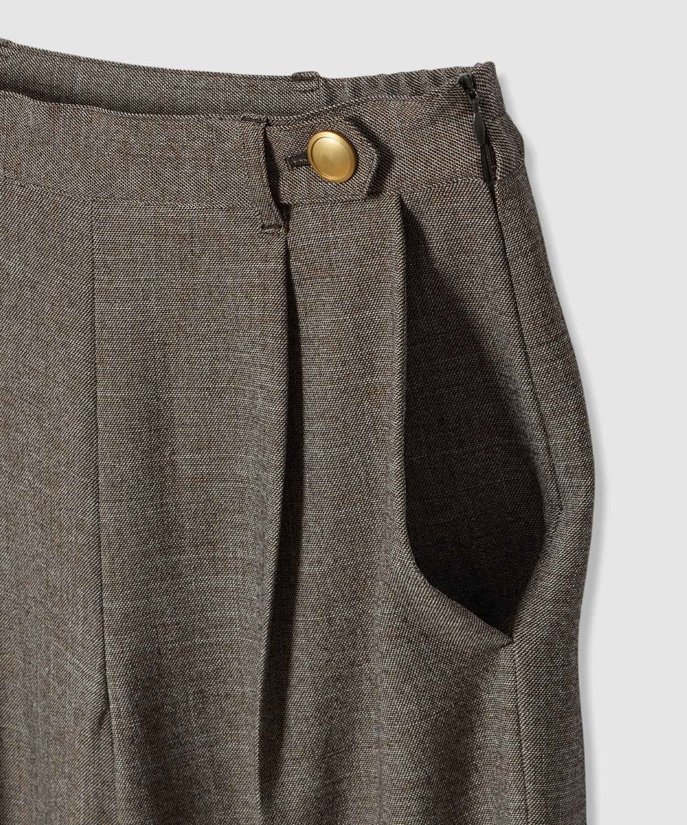 allureville PLUM MIX タックパンツ ブラウン系 (88)