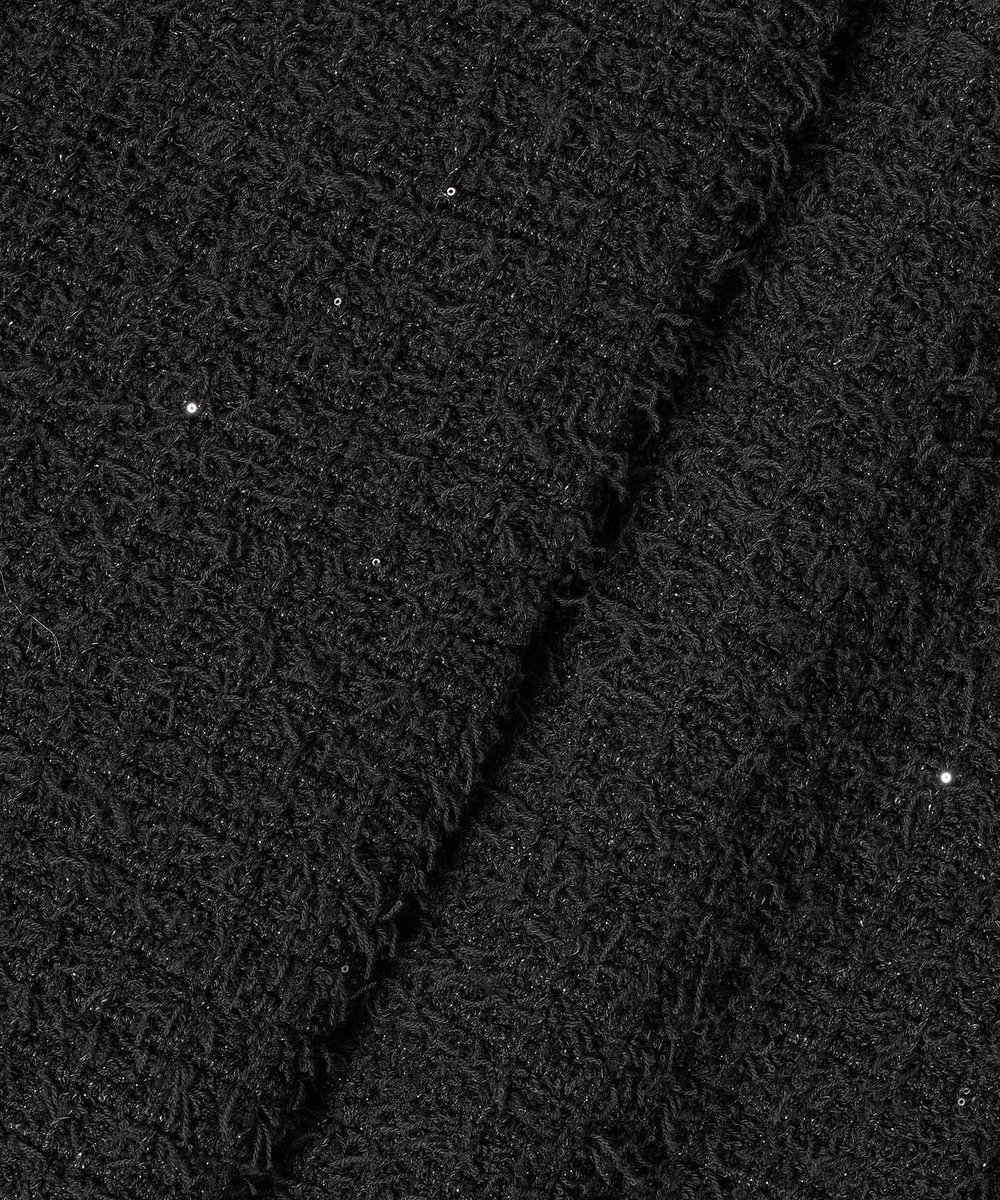 LOULOU WILLOUGHBY 【LOULOU WILLOUGHBY】ニットツィードワンピース ブラック (95)