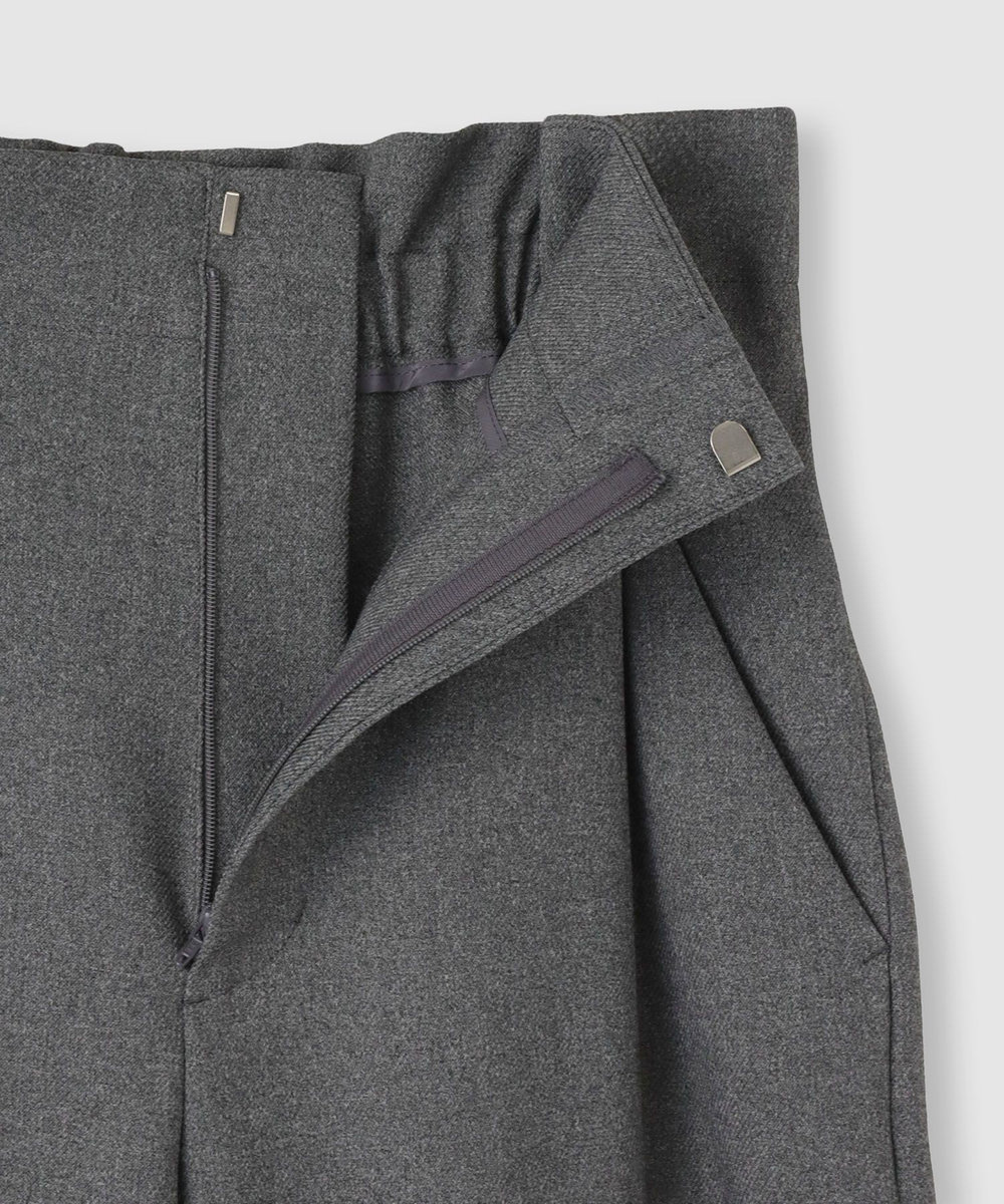 allureville ウールライクフランネルヨークレスパンツ グレー (92)
