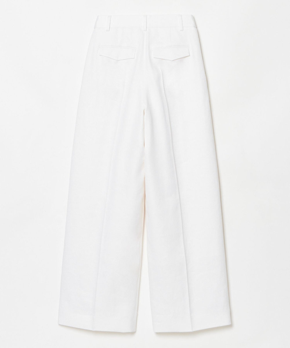 allureville リオペルリネンダブルタックパンツ オフホワイト (02)