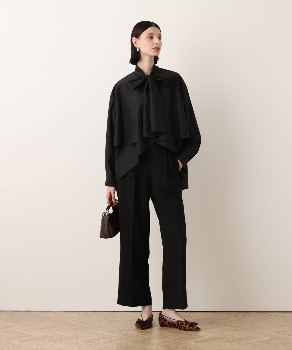allureville PLUM MIX タックパンツ ブラック (95)