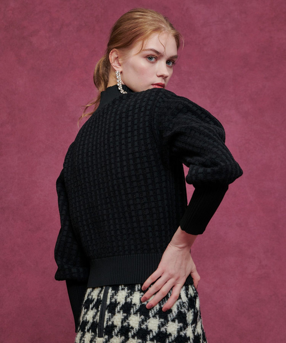 LOULOU WILLOUGHBY 【LOULOU WILLOUGHBY】ロングリブカフスモールプルオーバー ブラック (95)