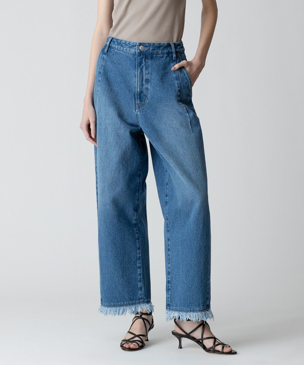 アルアバイルデニム デニムフリンジヘムオーバルパンツ|allureville OFFICIAL SITE