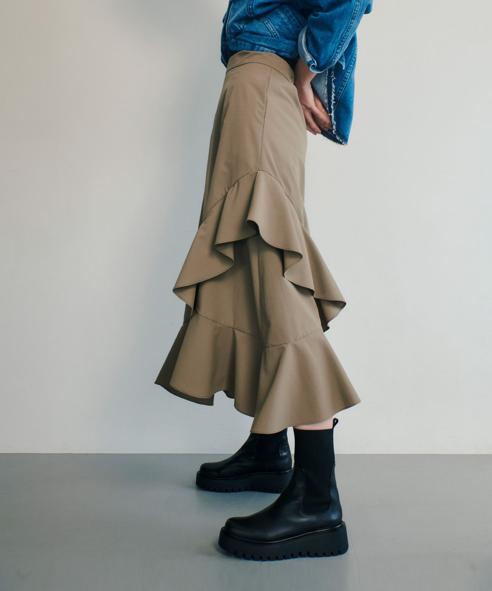 allureville ラッフルズマーメイドスカート カーキ (76)