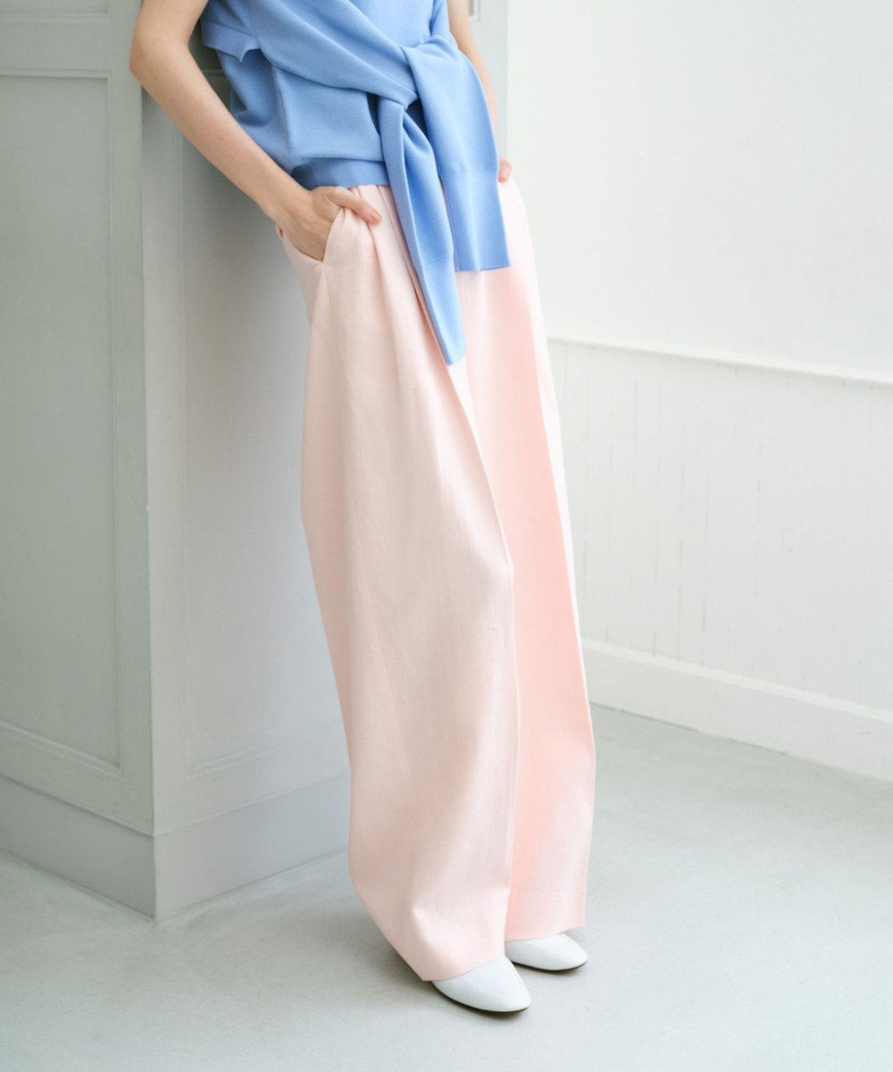 allureville リオペルリネンダブルタックパンツ ライトピンク (42)