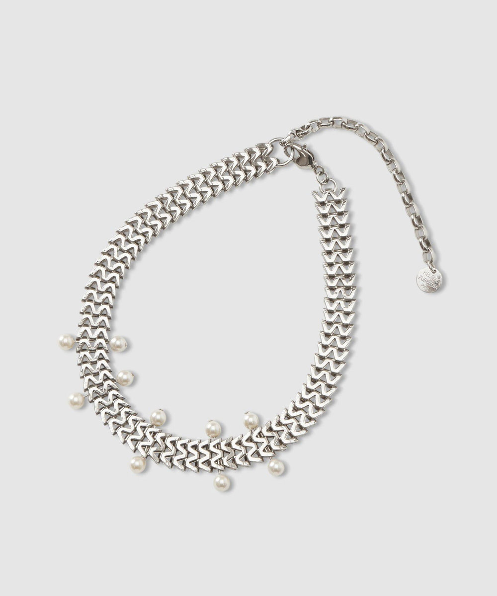 buying 【ZUBELDIA Paris( ズベルディア パリス)】 W CHAIN PEARL シルバー系 (89)