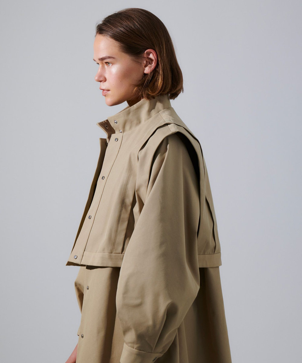 allureville 4WAYスタンドロングコート ベージュ (11)
