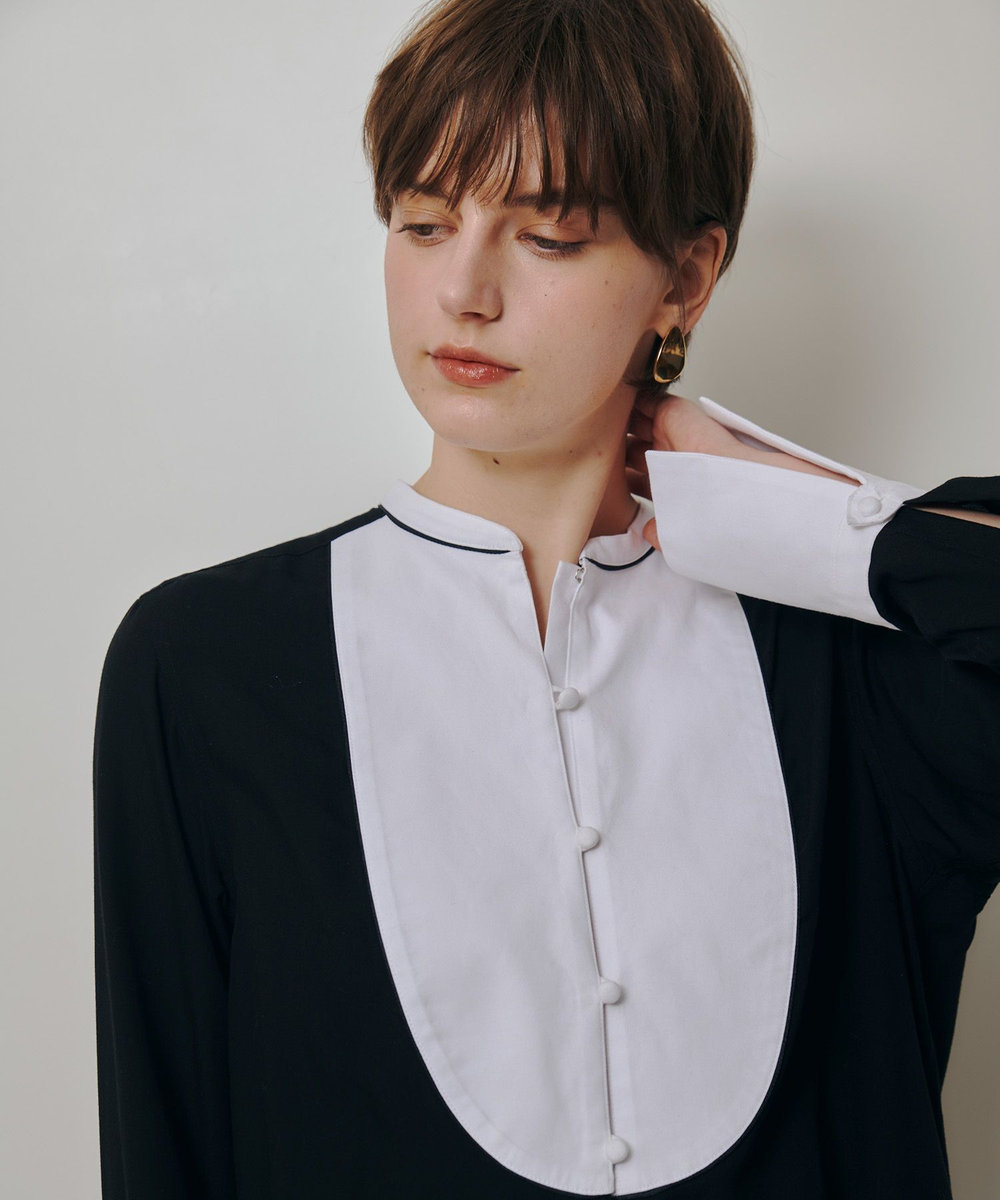 allureville ボイルブザムシャツ ブラック (95)