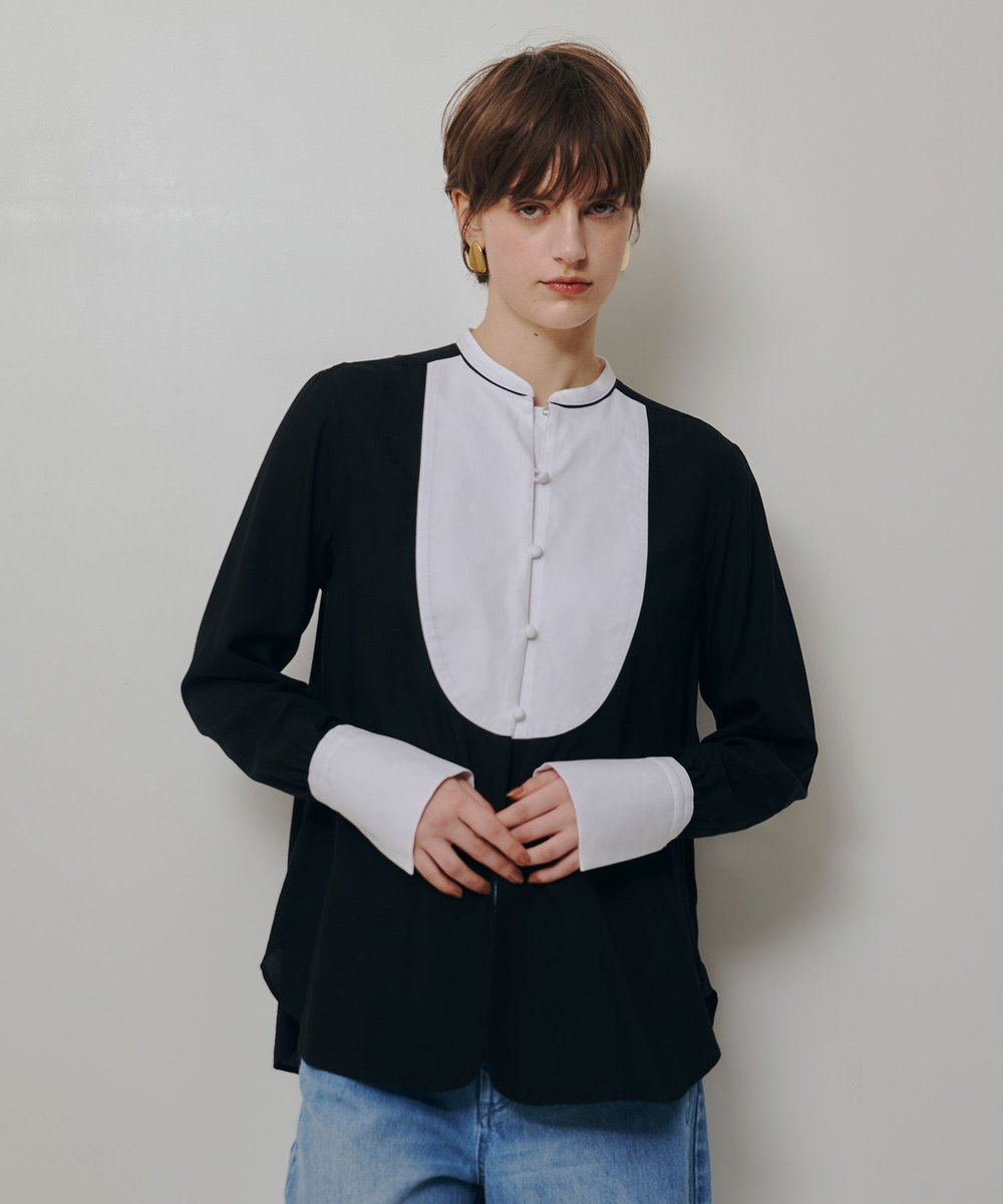 allureville ボイルブザムシャツ ブラック (95)