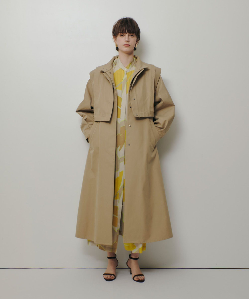 allureville 4WAYスタンドロングコート ベージュ (11)