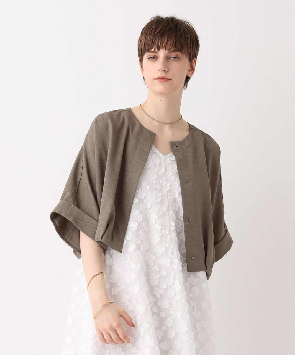 allureville オックスフレンチスリーブジャケット カーキ (76)