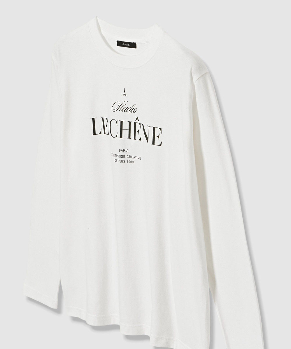 allureville ステッカーロゴロングTシャツ オフホワイト (02)