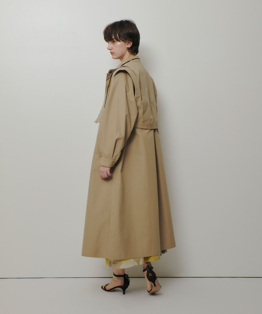 allureville 4WAYスタンドロングコート ベージュ (11)