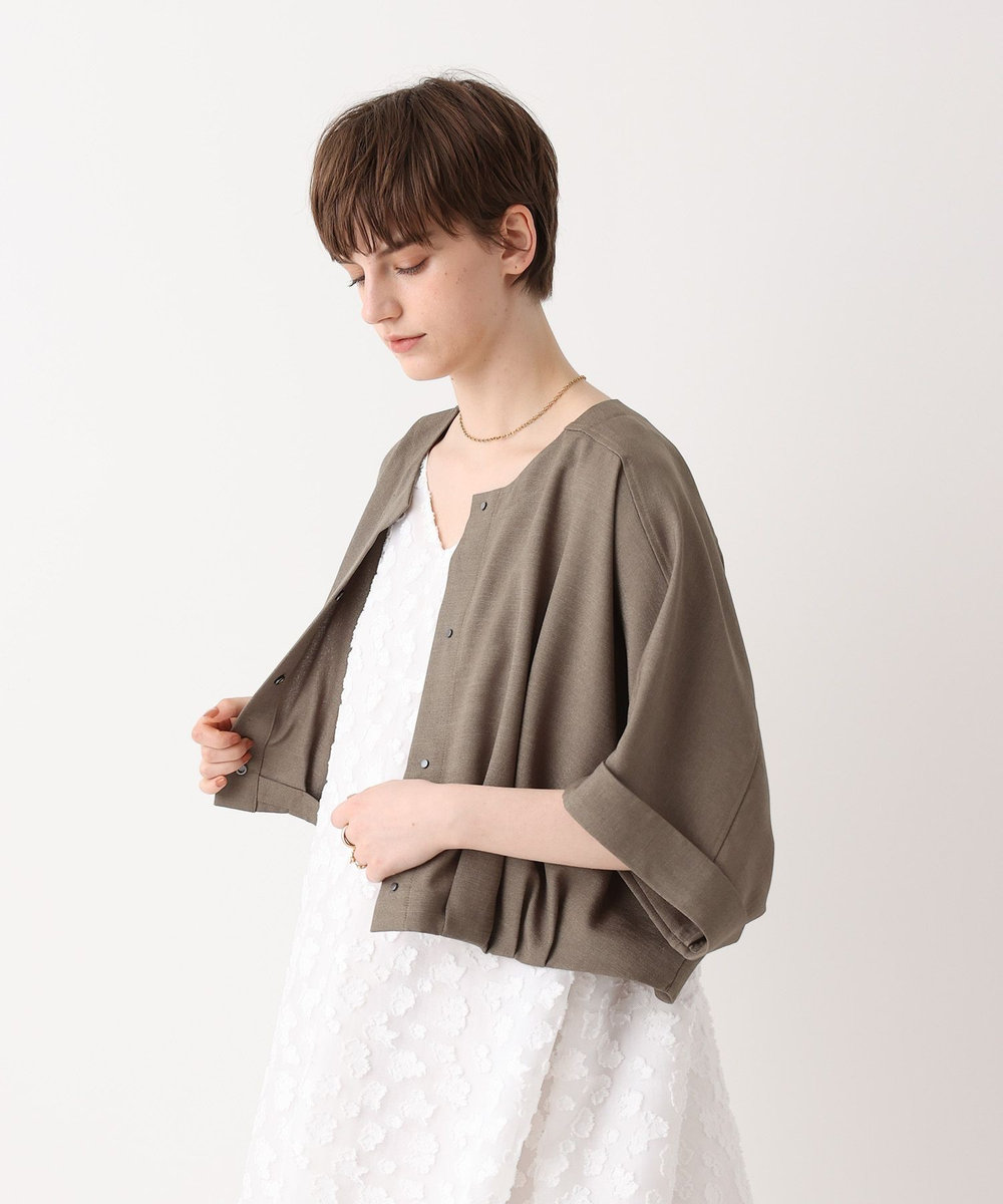 allureville オックスフレンチスリーブジャケット カーキ (76)