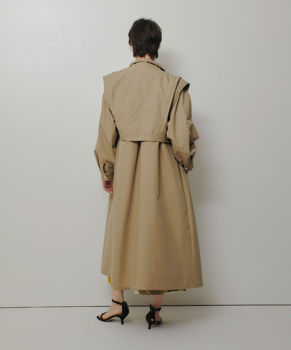 allureville 4WAYスタンドロングコート ベージュ (11)