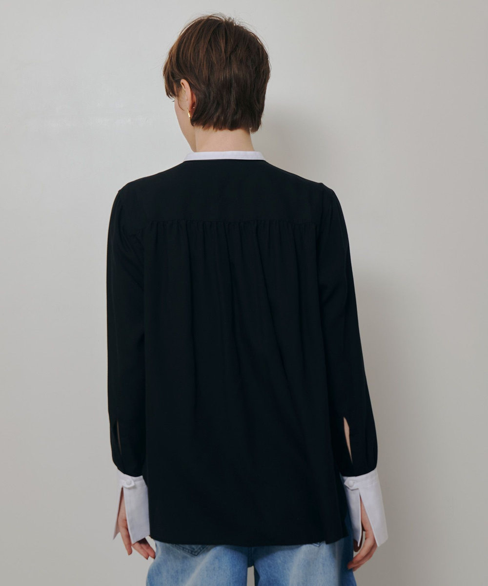 allureville ボイルブザムシャツ ブラック (95)