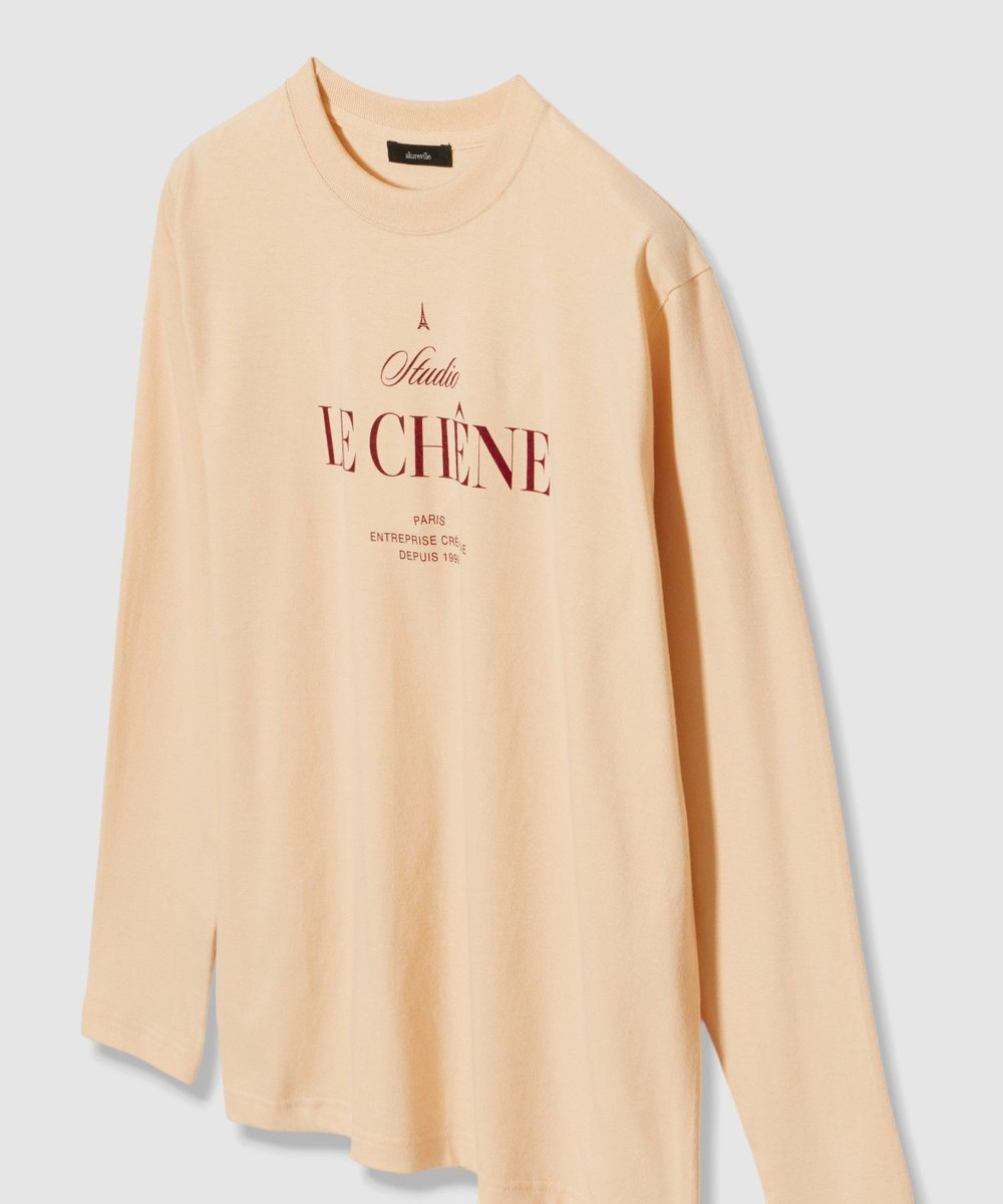 allureville ステッカーロゴロングTシャツ ベージュ (11)