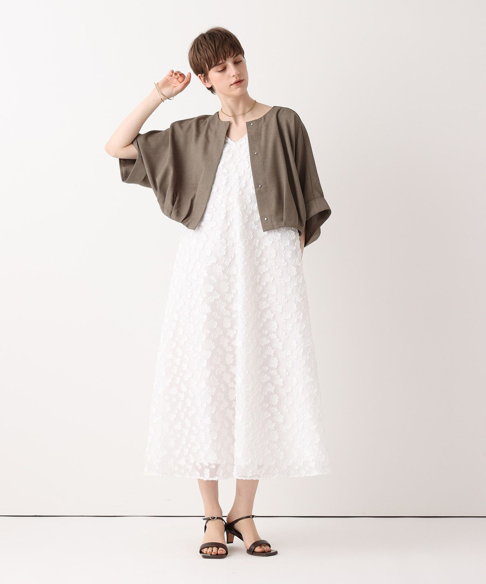 allureville オックスフレンチスリーブジャケット カーキ (76)