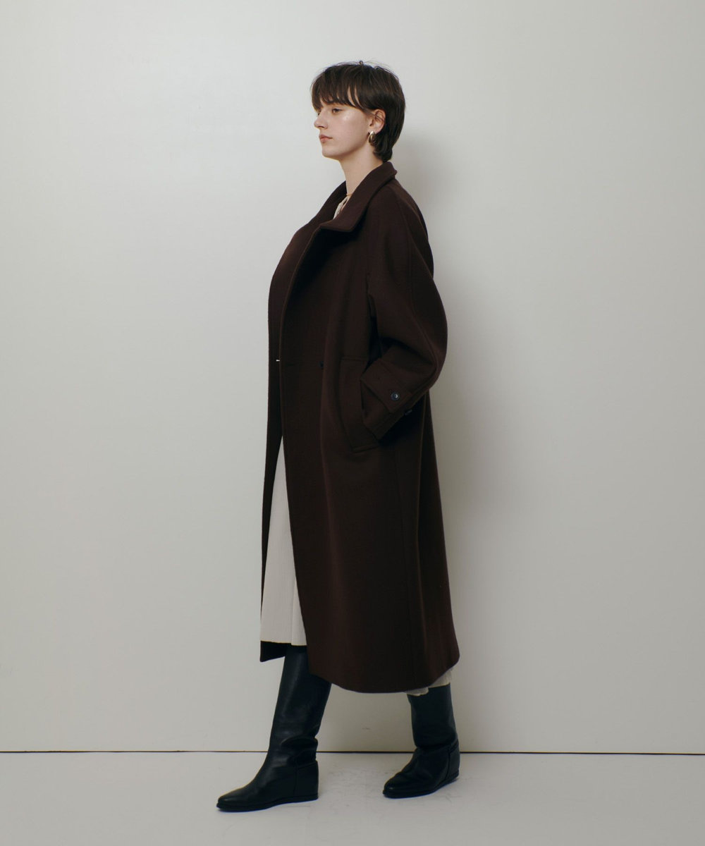 allureville ダブルビーバースタンドコート ブラウン (81)