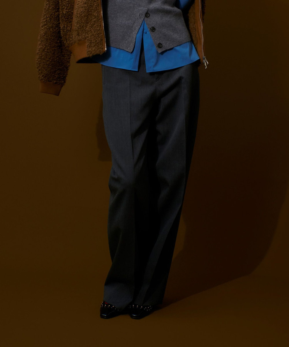 allureville ドライウールカーブライントラウザー グレー (92)