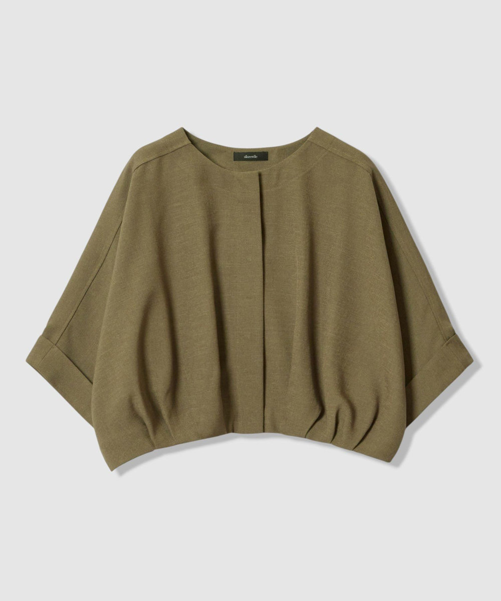 allureville オックスフレンチスリーブジャケット カーキ (76)