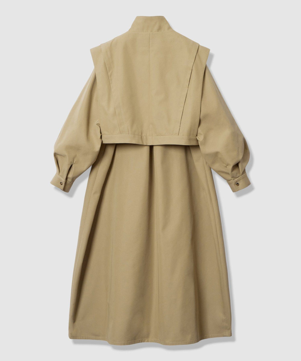 allureville 4WAYスタンドロングコート ベージュ (11)