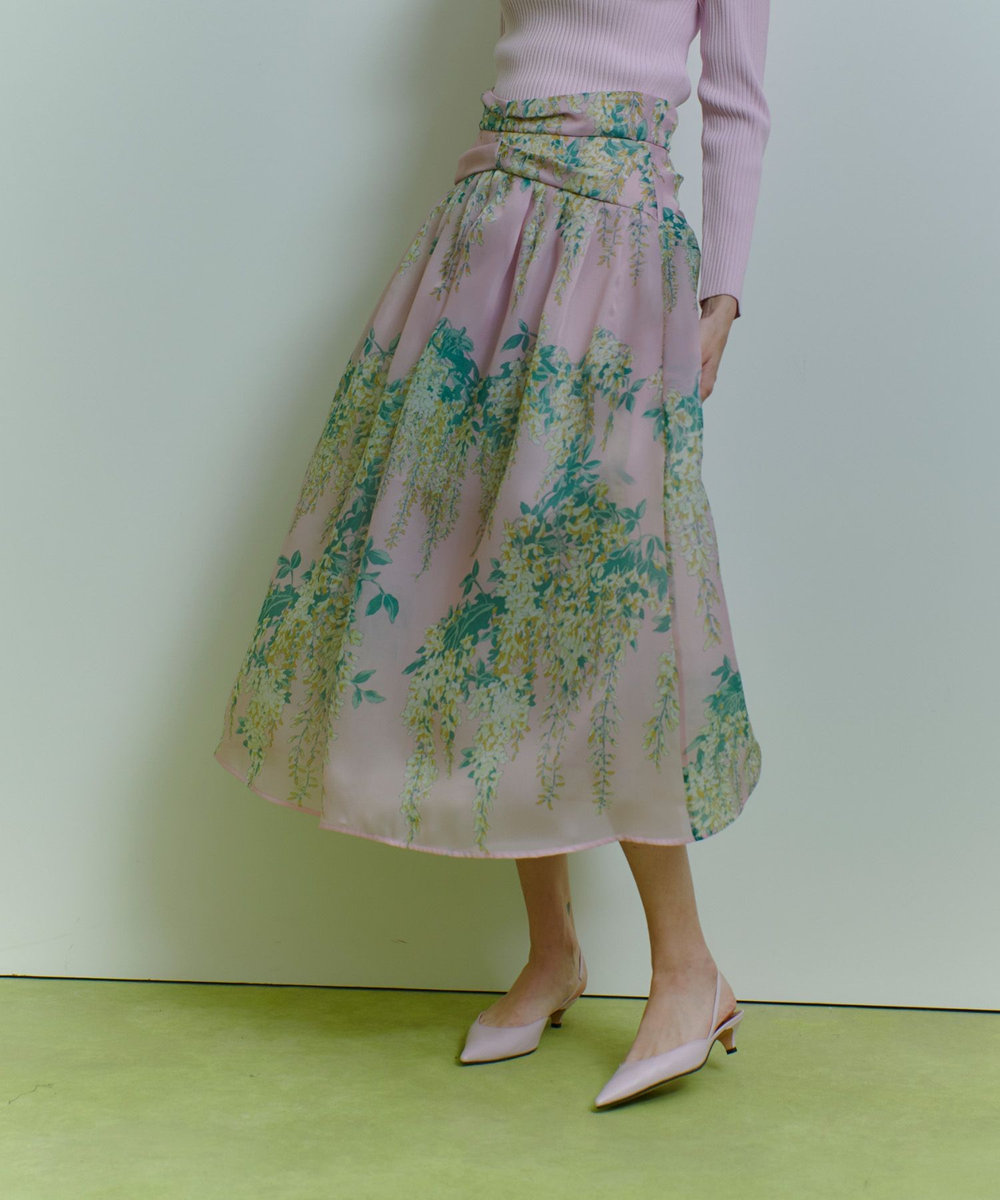 LOULOU WILLOUGHBY 【LOULOU WILLOUGHBY】RATTIオーガンフラワースカート ピンク (41)
