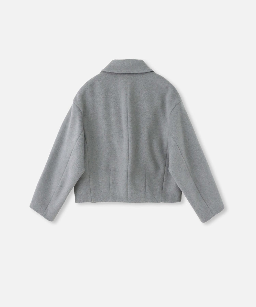 allureville ジーロンラムステンカラーブルゾン ライトグレー (91)