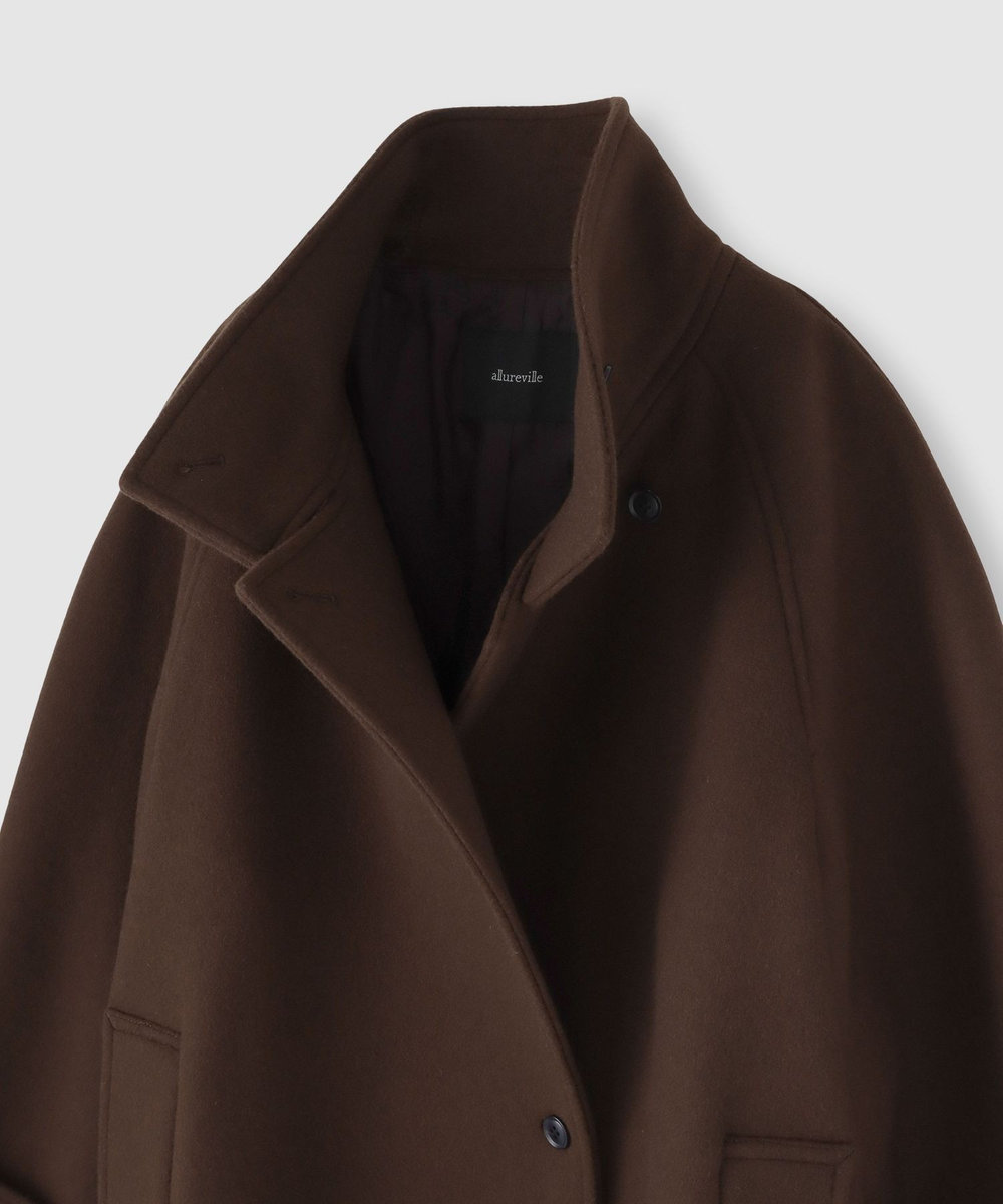 allureville ダブルビーバースタンドコート ブラウン (81)