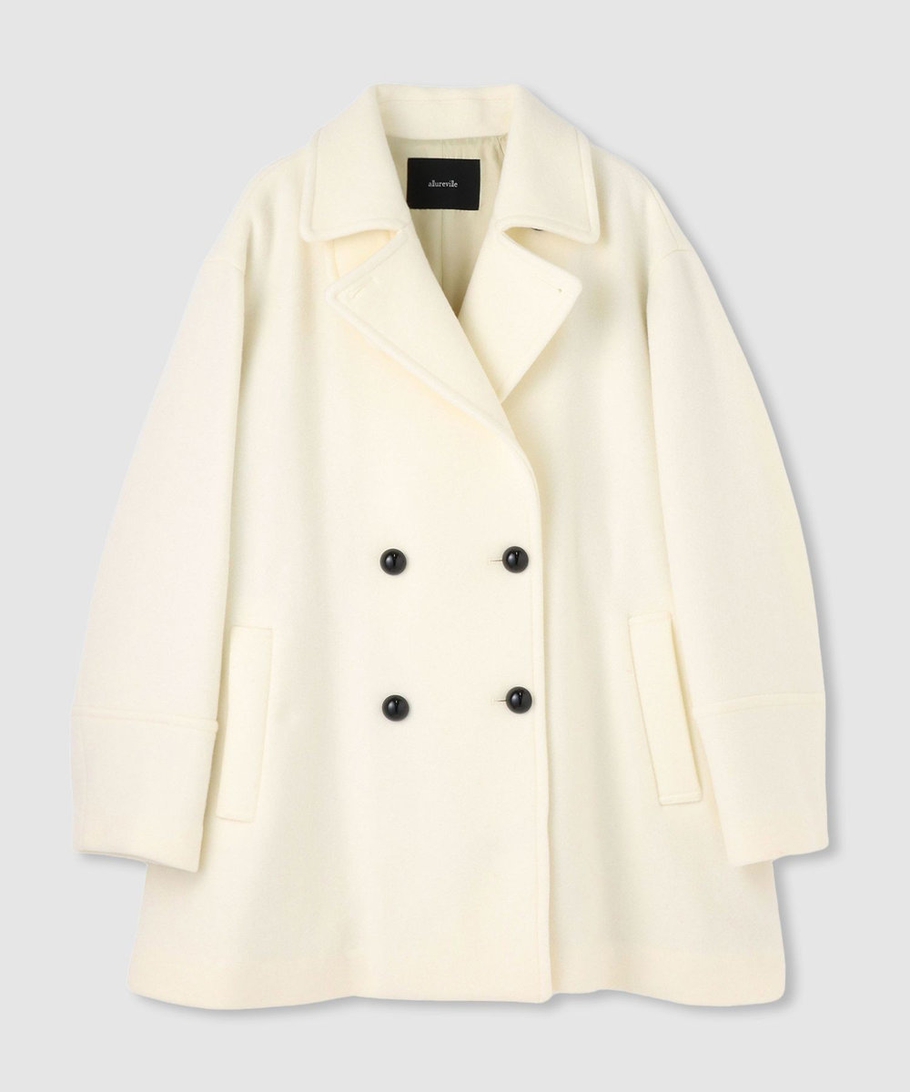 allureville パイルメルトンデザインＰコート オフホワイト (02)
