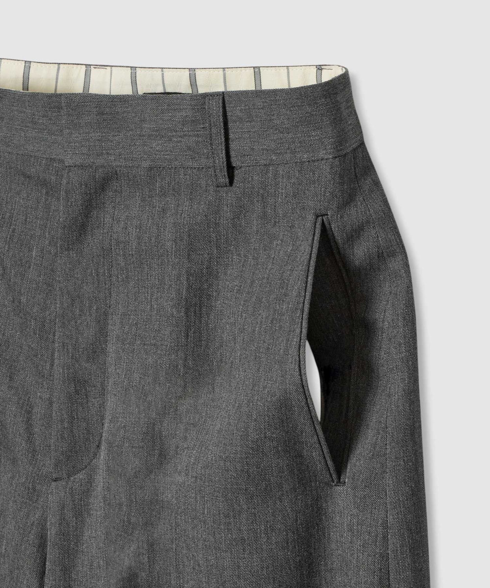 allureville ドライウールカーブライントラウザー グレー (92)