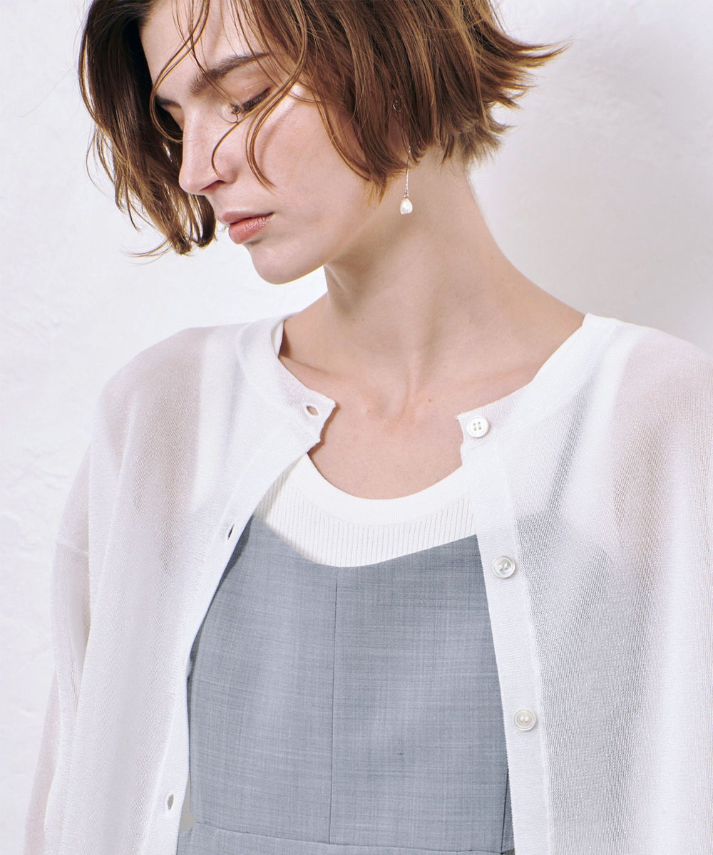 allureville スポンディッシュシアー2WAYプルオーバー オフホワイト (02)