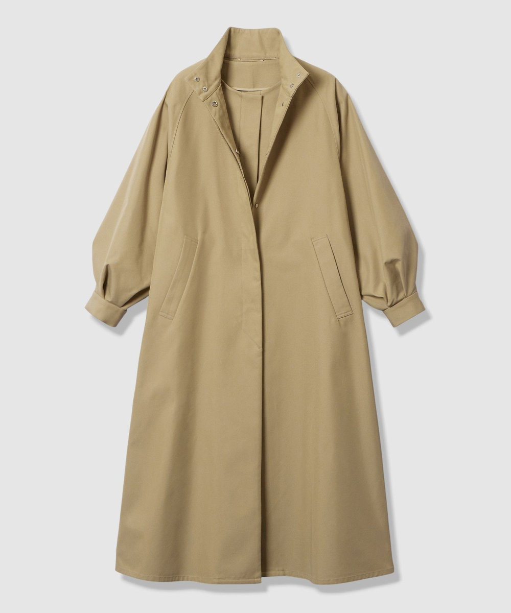 allureville 4WAYスタンドロングコート ベージュ (11)