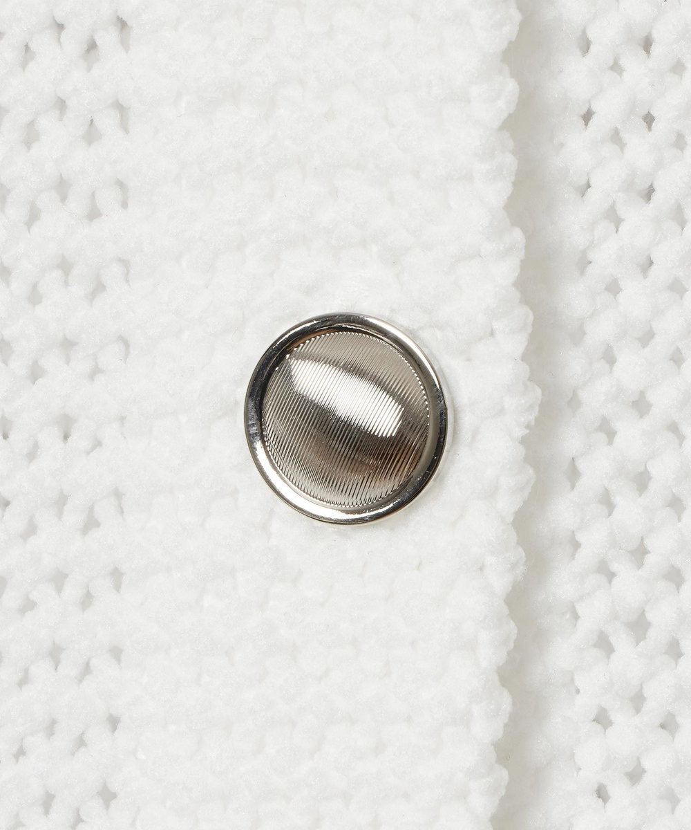 LOULOU WILLOUGHBY 【LOULOU WILLOUGHBY】メッシュクロッシェボレロカーディガン オフホワイト (02)