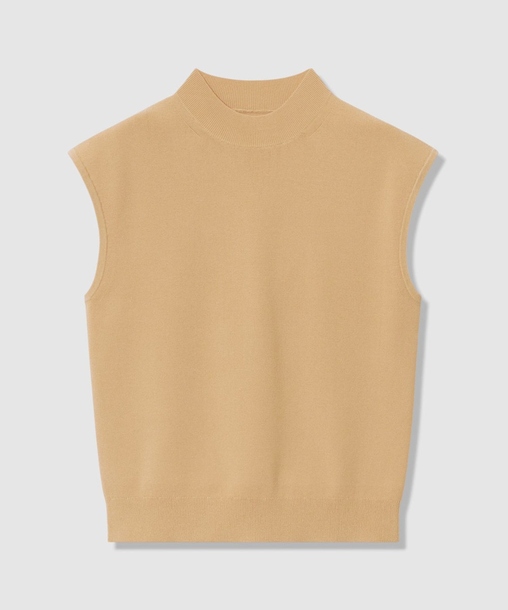 allureville ソウバリモックネックフレンチスリーブプルオーバー ベージュ (11)