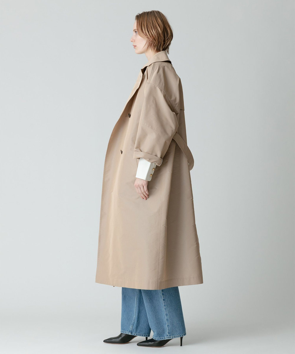 allureville マイクロタフタトレンチコート ベージュ (11)