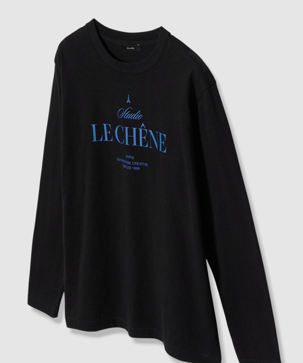 allureville ステッカーロゴロングTシャツ ブラック (95)