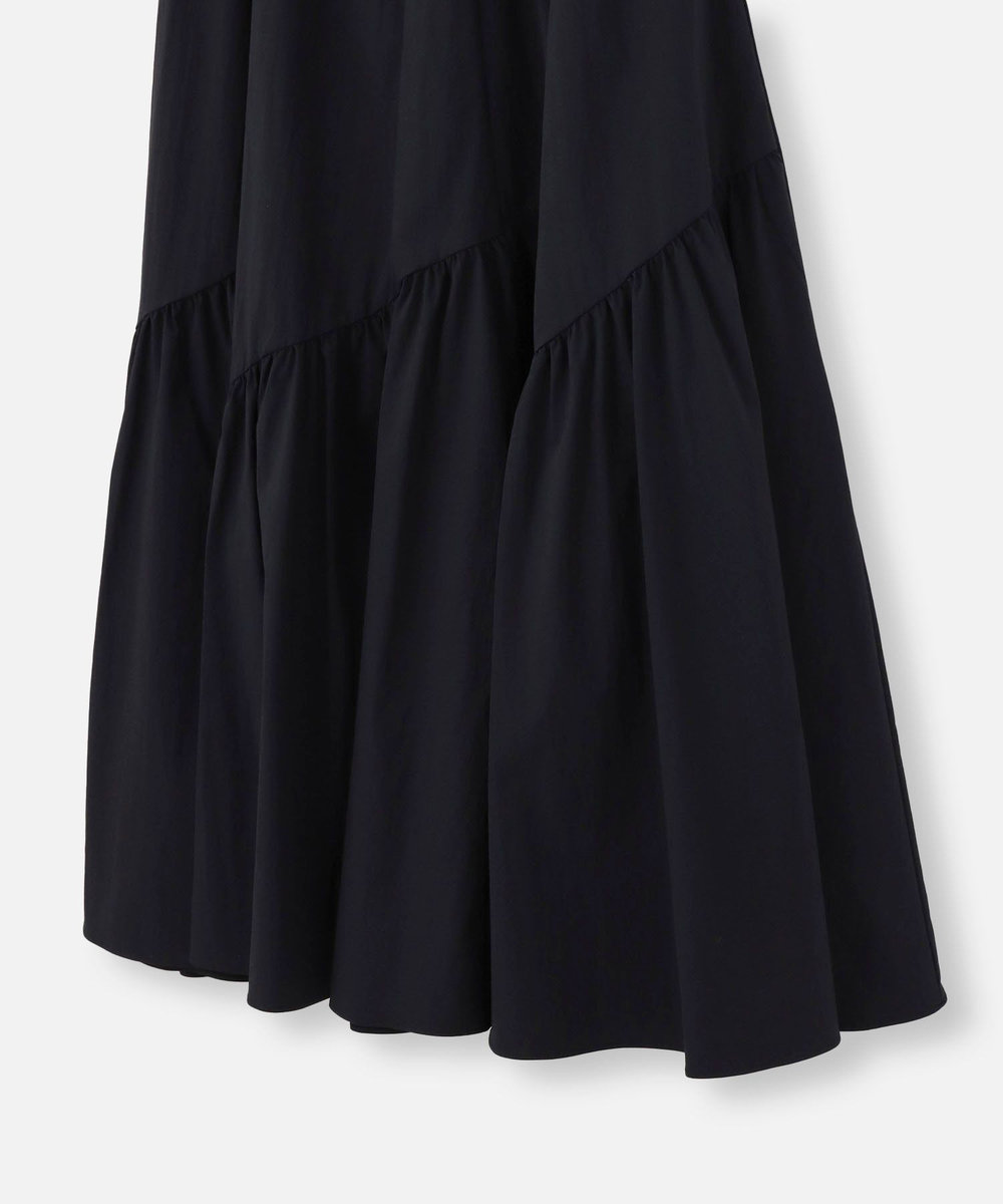 allureville ◇バイヤス切替ギャザースカート ブラック (95)