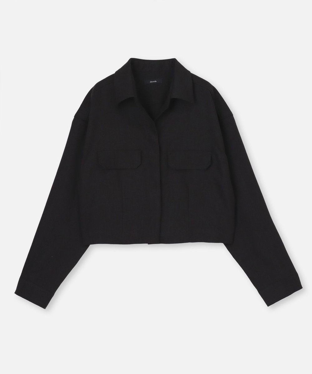 allureville バックギャザーステンカラーブルゾン ブラック (95)