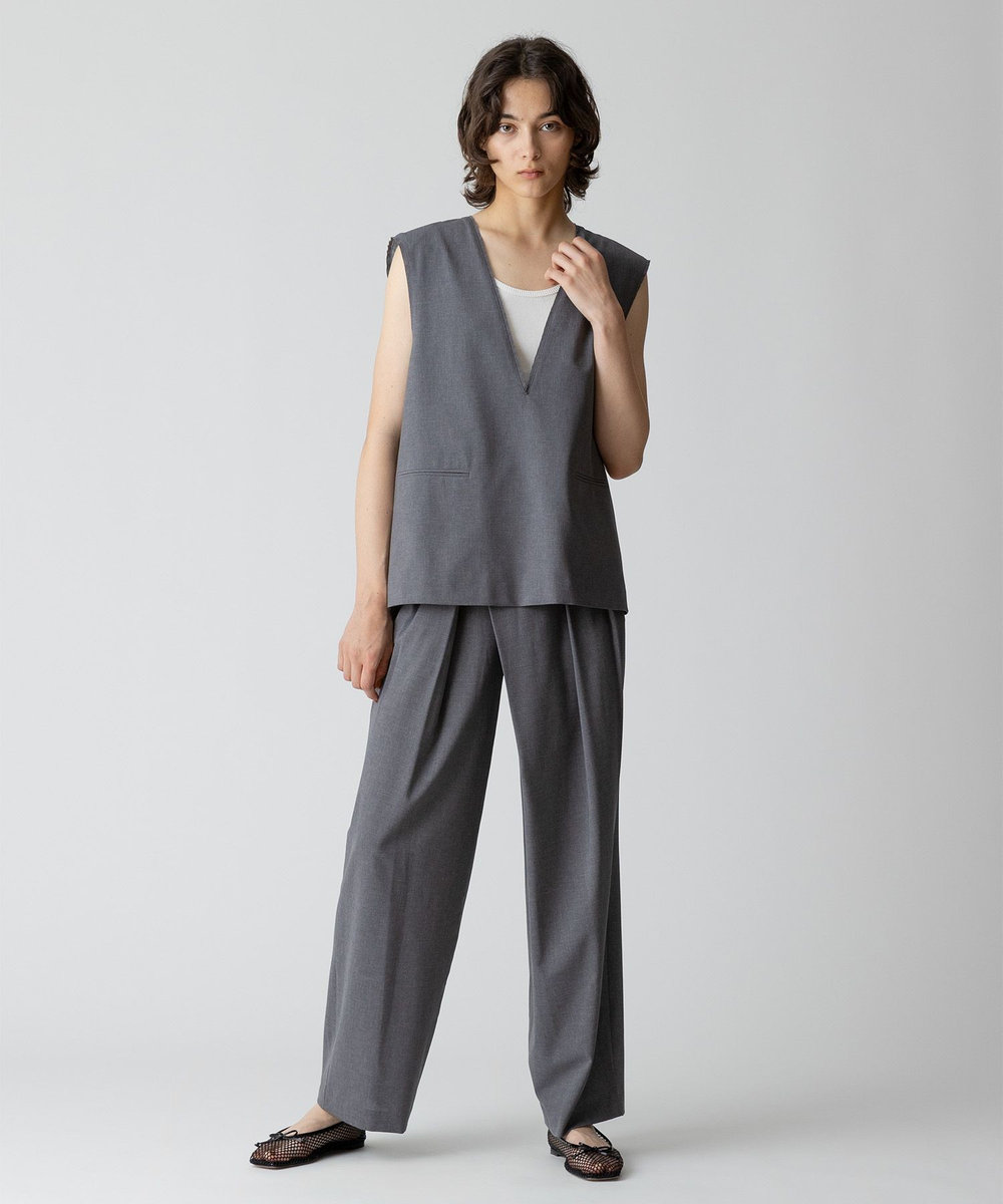 allureville トロピカルVネックジレ グレー (92)